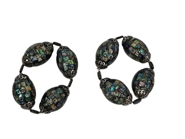 Vintage Egyptian Revival Iridescent Scarab Beetle Jewelry