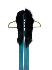 Black Fur Stole Wrap