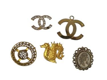 Vintage and Designer Costume Jewelry Lot Featuring Chanel  / Chanel Style and Figural Pieces