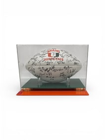 1991 Miami Hurricanes Team-Signed Football with Letter of Authenticity
