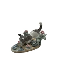 Lladro Kitty Confrontation Porcelain Figurine 1442