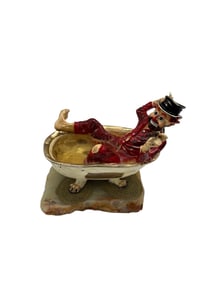 Ron Lee Clown in Bathtub Mixed Media Sculpture