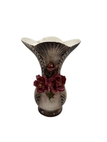 Italian Capodimonte Hand-Painted Floral Vase