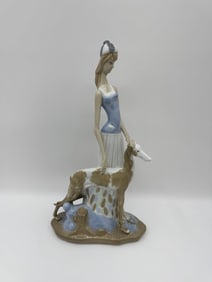Lladro Figurine - Lady with Greyhound