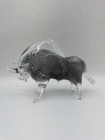 Murano Glass Buffalo Sculpture