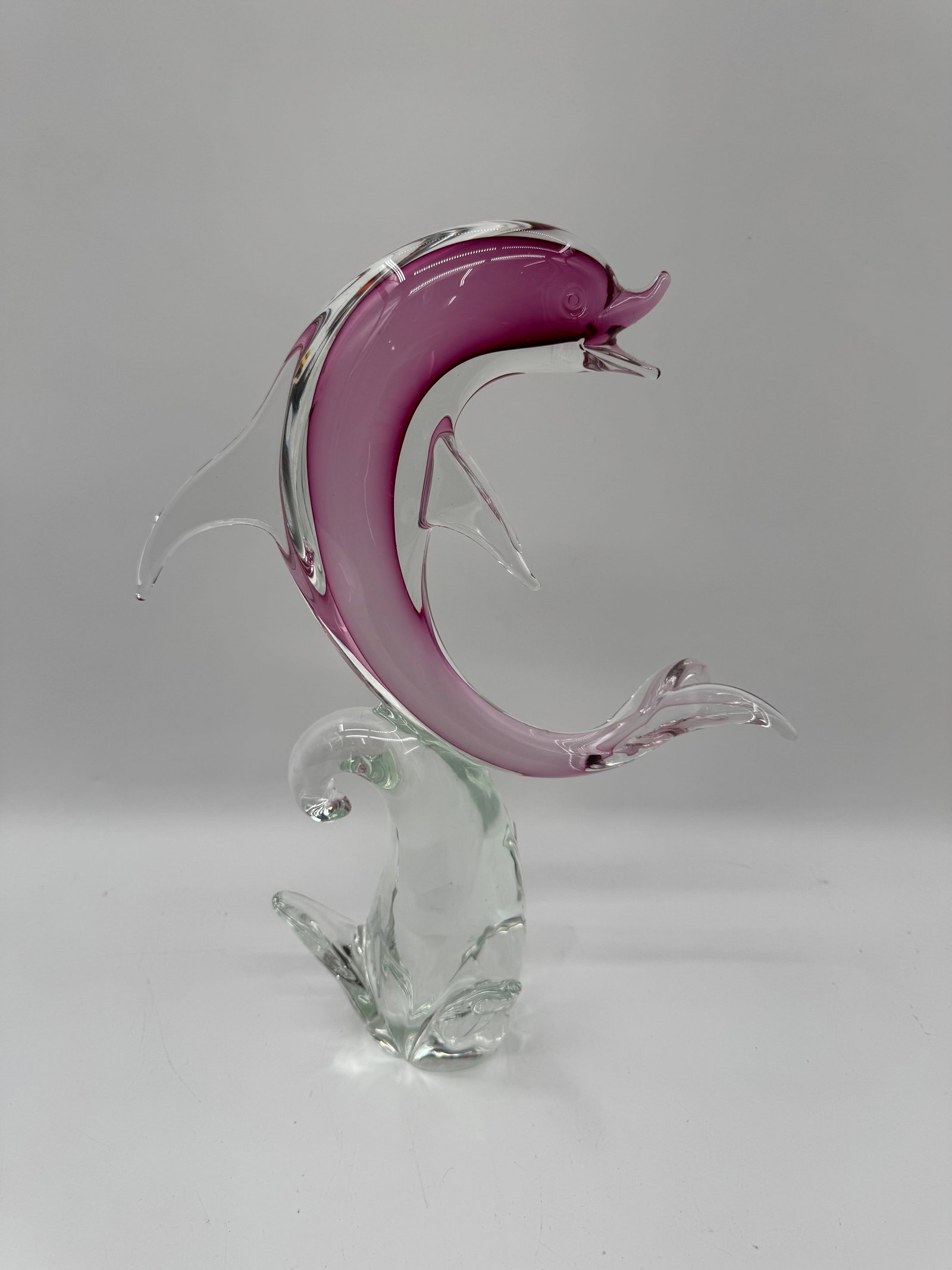 Murano Style Art Glass Dolphin Sculpture (1 of 4)