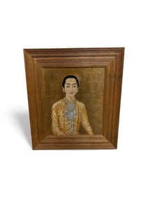 “Queen of the Susuhunan of Surakarta?? by Hubert Julian Stowitts (American, 1892-1953) Oil on