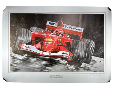 Limited Edition Ferrari Formula One Print by Eric-Jan Kremer, Signed & Numbered 3/100