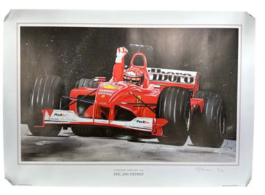 Eric-Jan Kremer Limited Edition Ferrari Formula 1 Art Print, Signed & Numbered (2/100)
