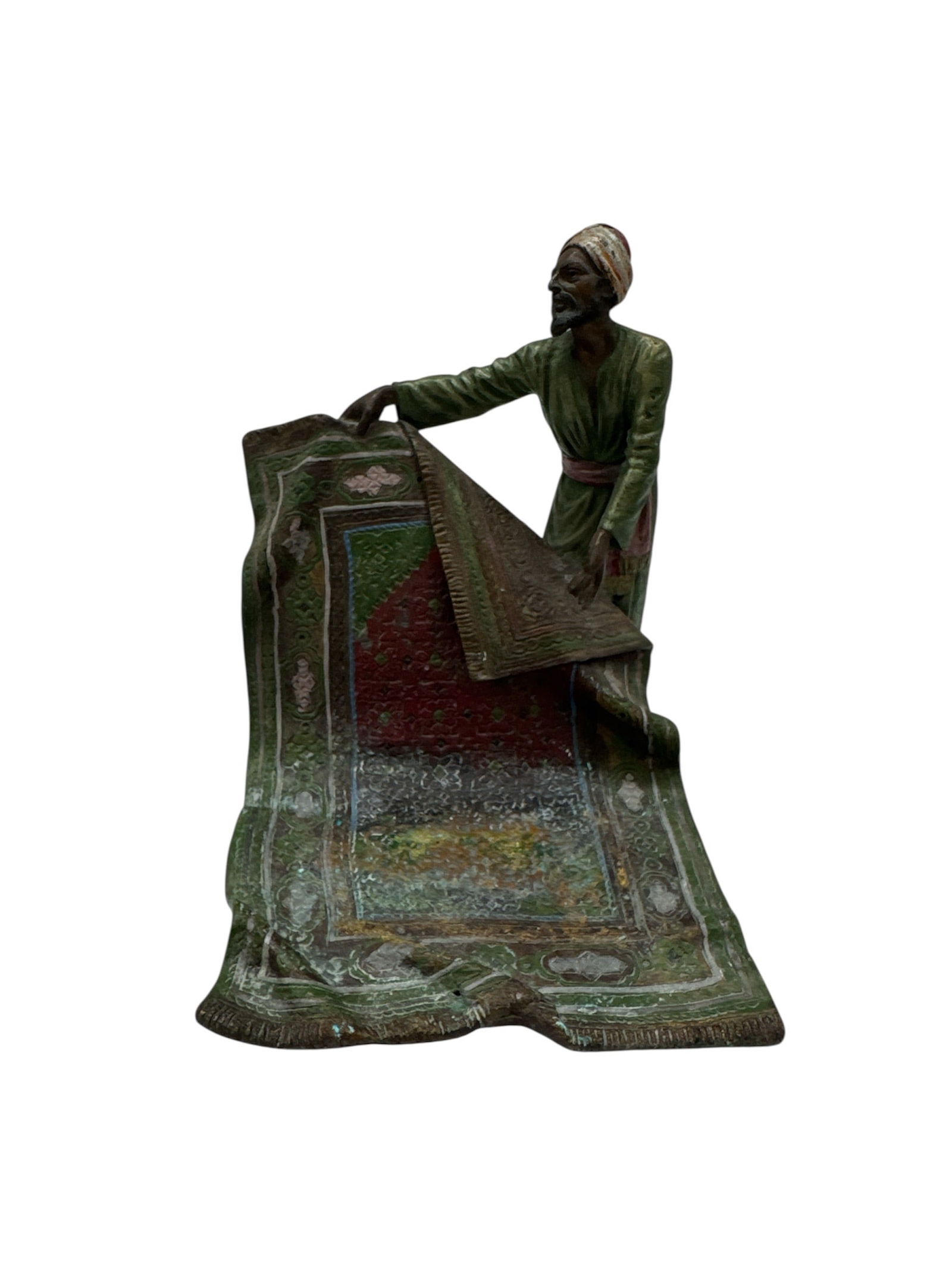 Franz Bergman Style Cold Painted Antique Bronze Rug Merchant (1 of 3)