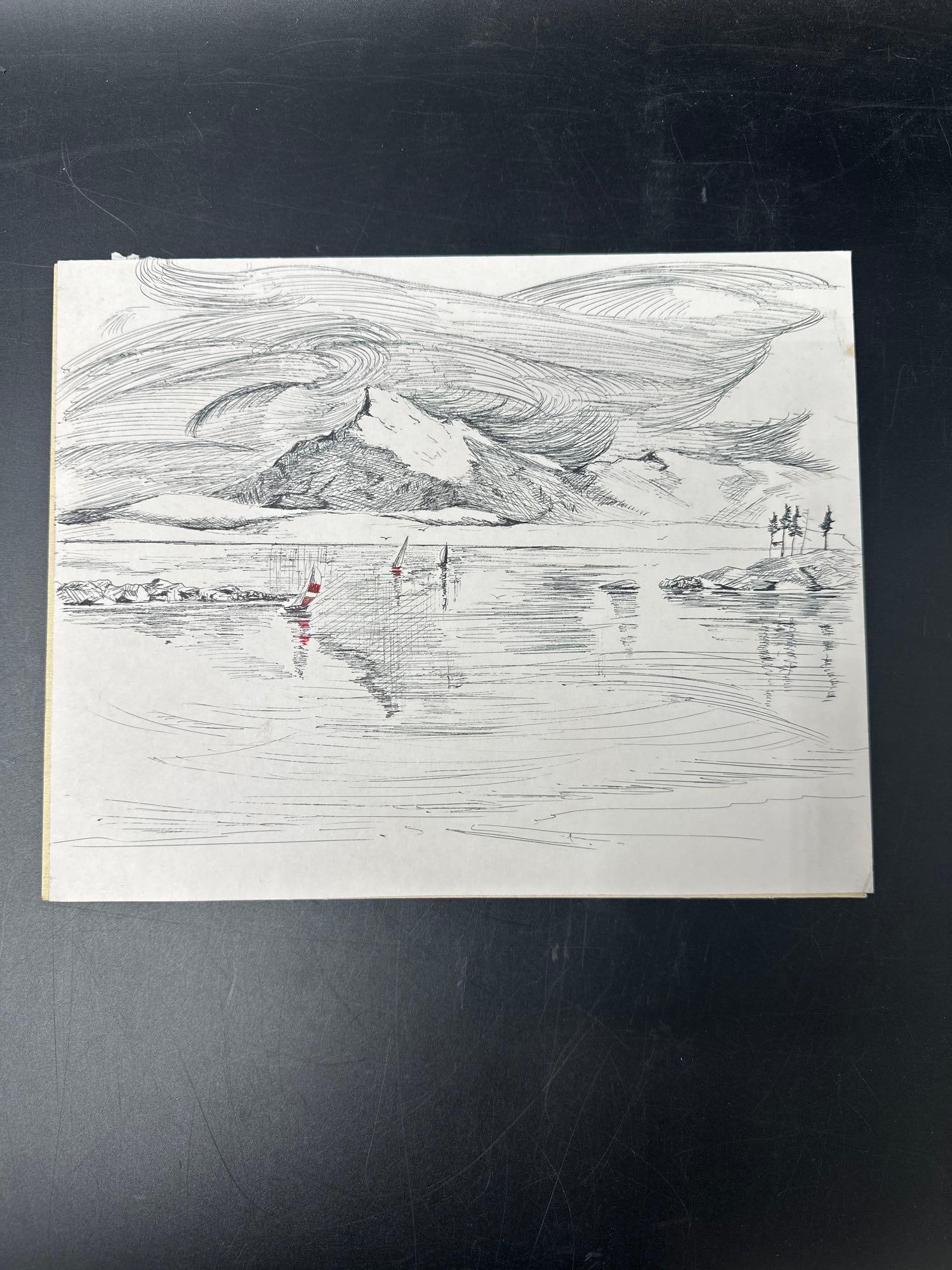 Black and White Sketch: 9”x11