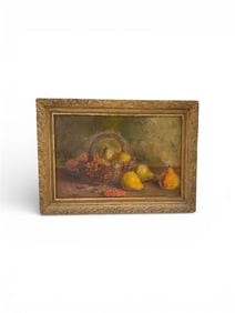 Fruit Still Life by Jacques-Emile Blanche (France, 1861-1942) Oil on Canvas