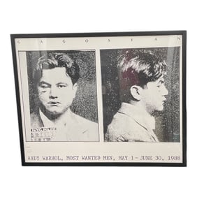 Andy Warhol Most Wanted Men Gagosian Exhibition Poster 1988