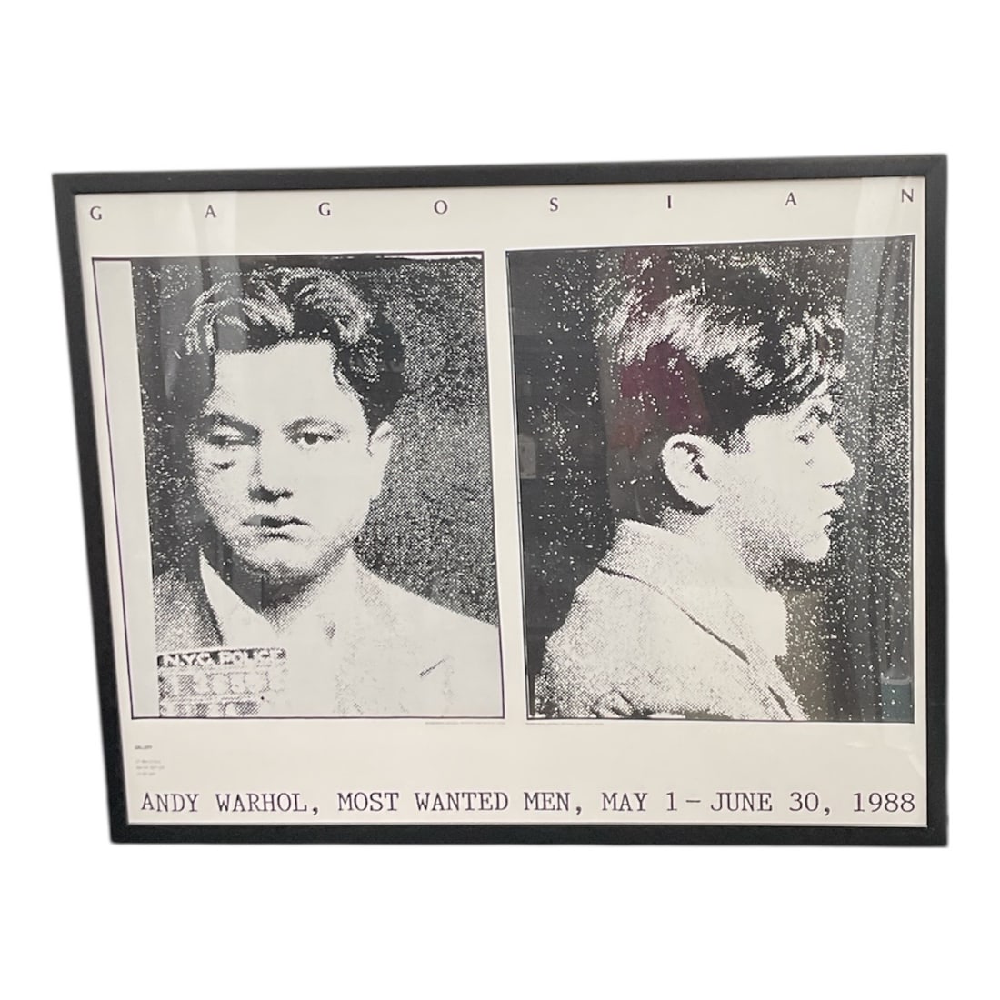Andy Warhol Most Wanted Men Gagosian Exhibition Poster 1988 (1 of 5)