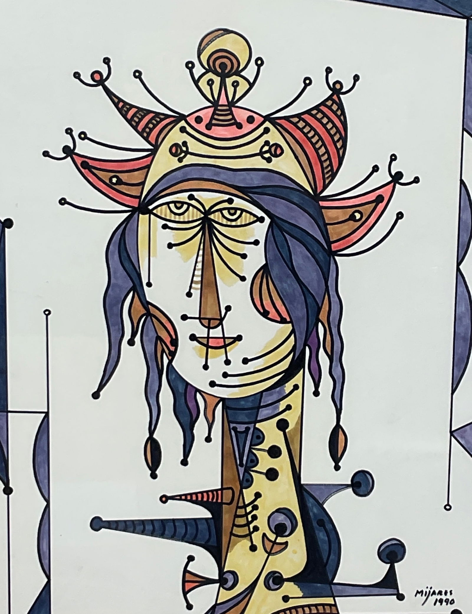 Jose Maria Mijares (Cuba, 1921-2004) Mixed Media - 2