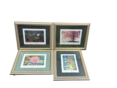 Suite of Four Signed Limited Edition Art Prints by Joelle C