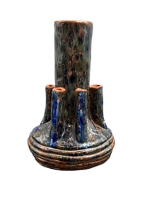Glazed Art Pottery Vase With Drip Finish