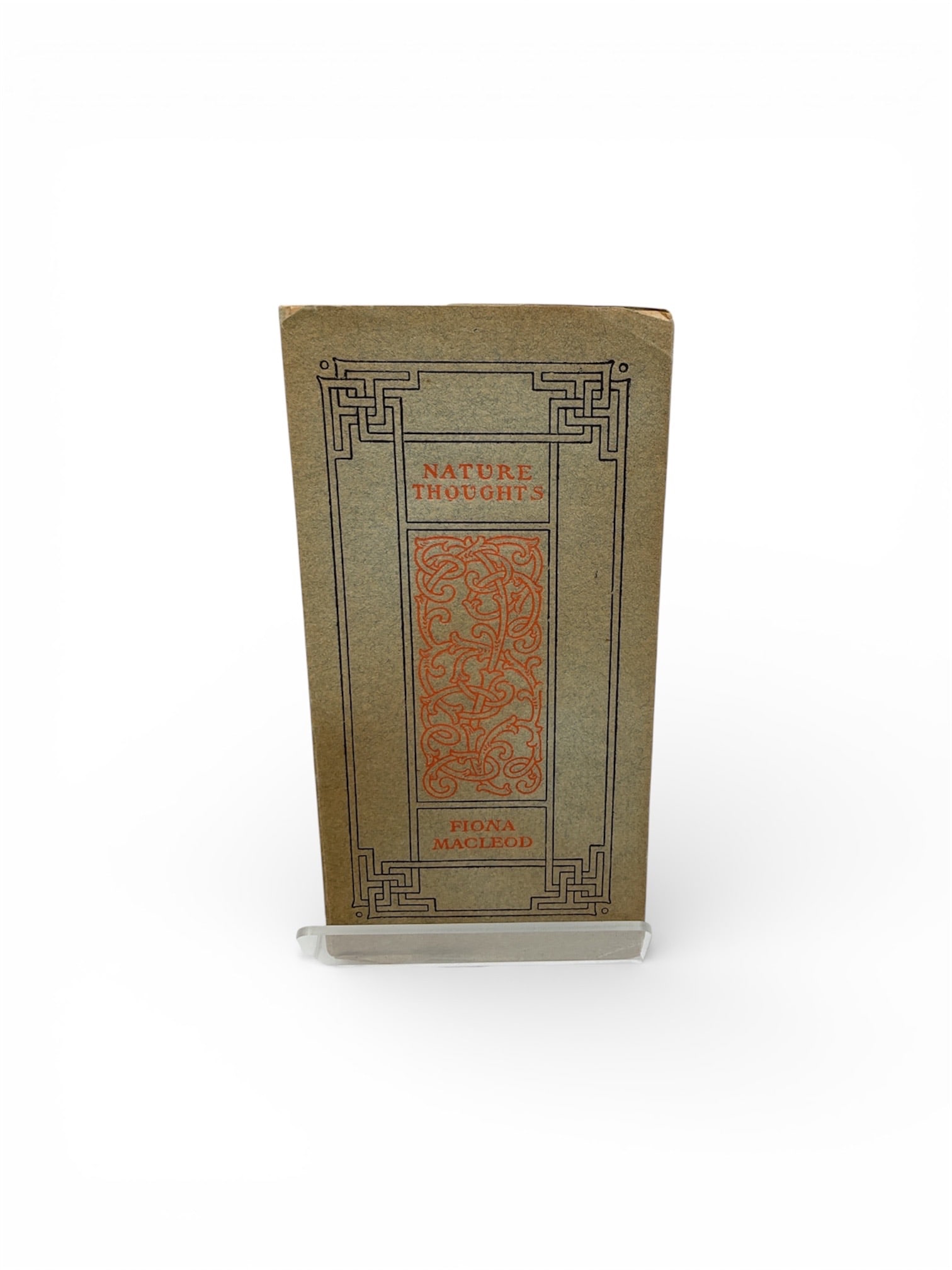 Nature Thoughts by Macleod Published 1908 Inscribed 1911: Early 20th century book titled Nature Thoughts by Macleod, published in 1908 and bearing a period inscription dated 1911. This example features its original decorative paper-covered boards with an