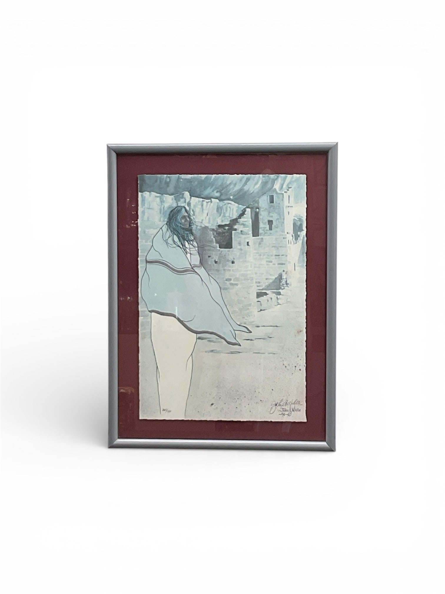 John A White Signed Native American Lithograph Numbered 269 of 750 (1 of 5)