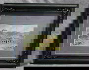 Watercolor Painting Signed Leandro Gonzaled 92: Island Scene, watercolor, signed Leandro Gonzalez 1992 Dimensions: H:11in L:14in