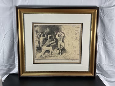 "La Danse des Faunes" by Pablo Picasso (Spain, 1881-1973) Lithograph