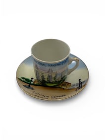 Vintage Souvenir Havana Cuba Capitolio Nacional Cup and Saucer Set