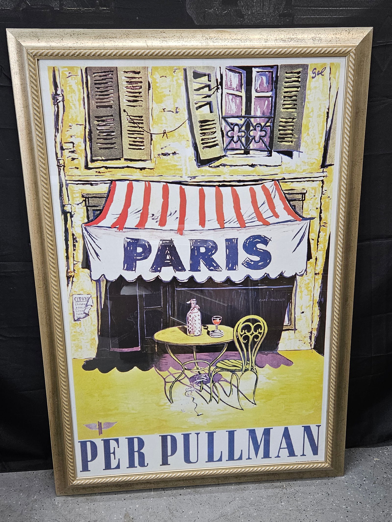 Paris per Pullman Vintage Travel Poster (1 of 3)