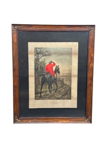 Antique Hand-Colored Print after Thomas Blinks (1860-1912) - Victorian Fox Hunting Scene 'The Run'
