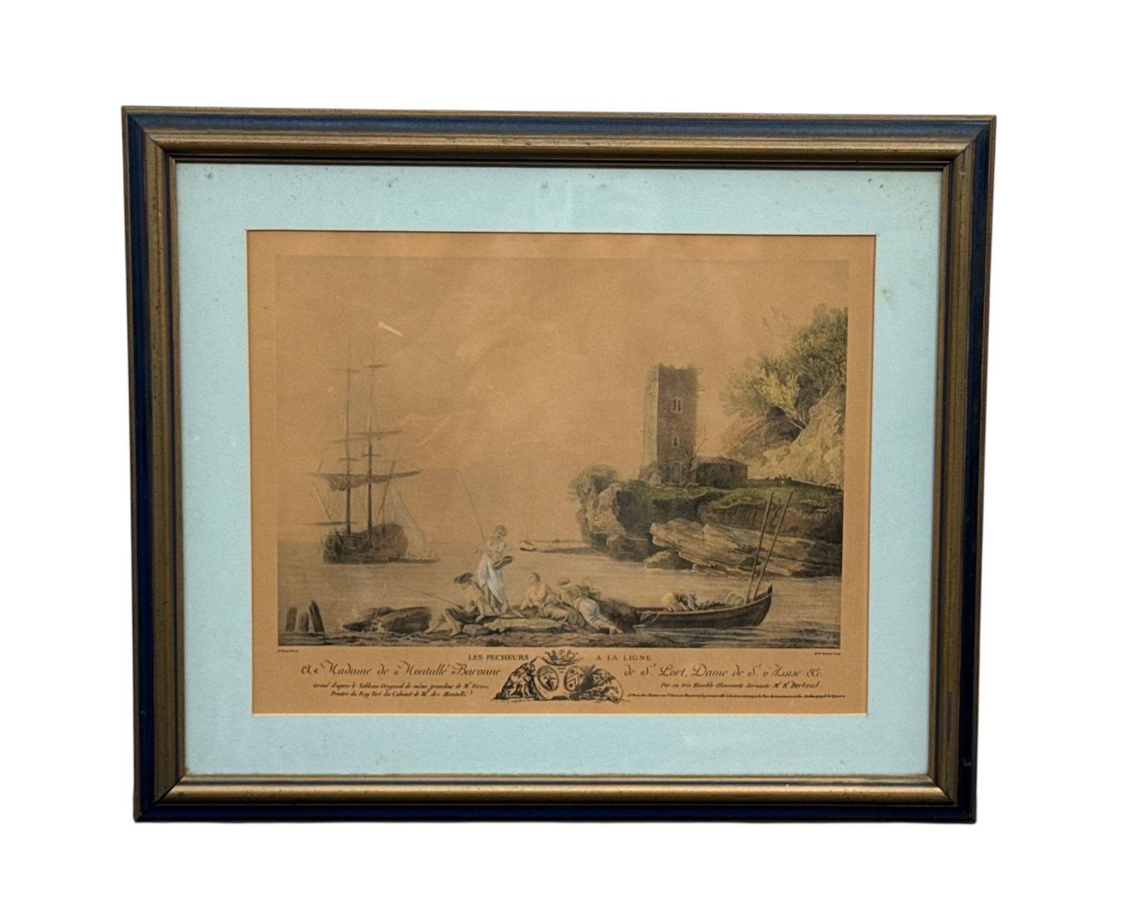 "Les Pêcheurs à La Ligne" after Claude Joseph Vernet (French, 1714–1789) Antique Etching (1 of 3)