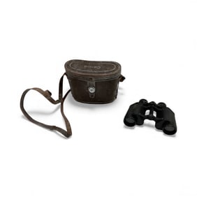 Vintage Binoculars with Original Leather Case – Field Glasses – Collectible Optics