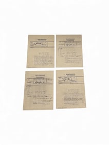 World War II German Kriegsmarine Reproduction Administrative Documents Group of Four