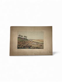Antique Hand-Colored Etching “Running in View?? – Etched by Alken, 19th Century Sporting Scene
