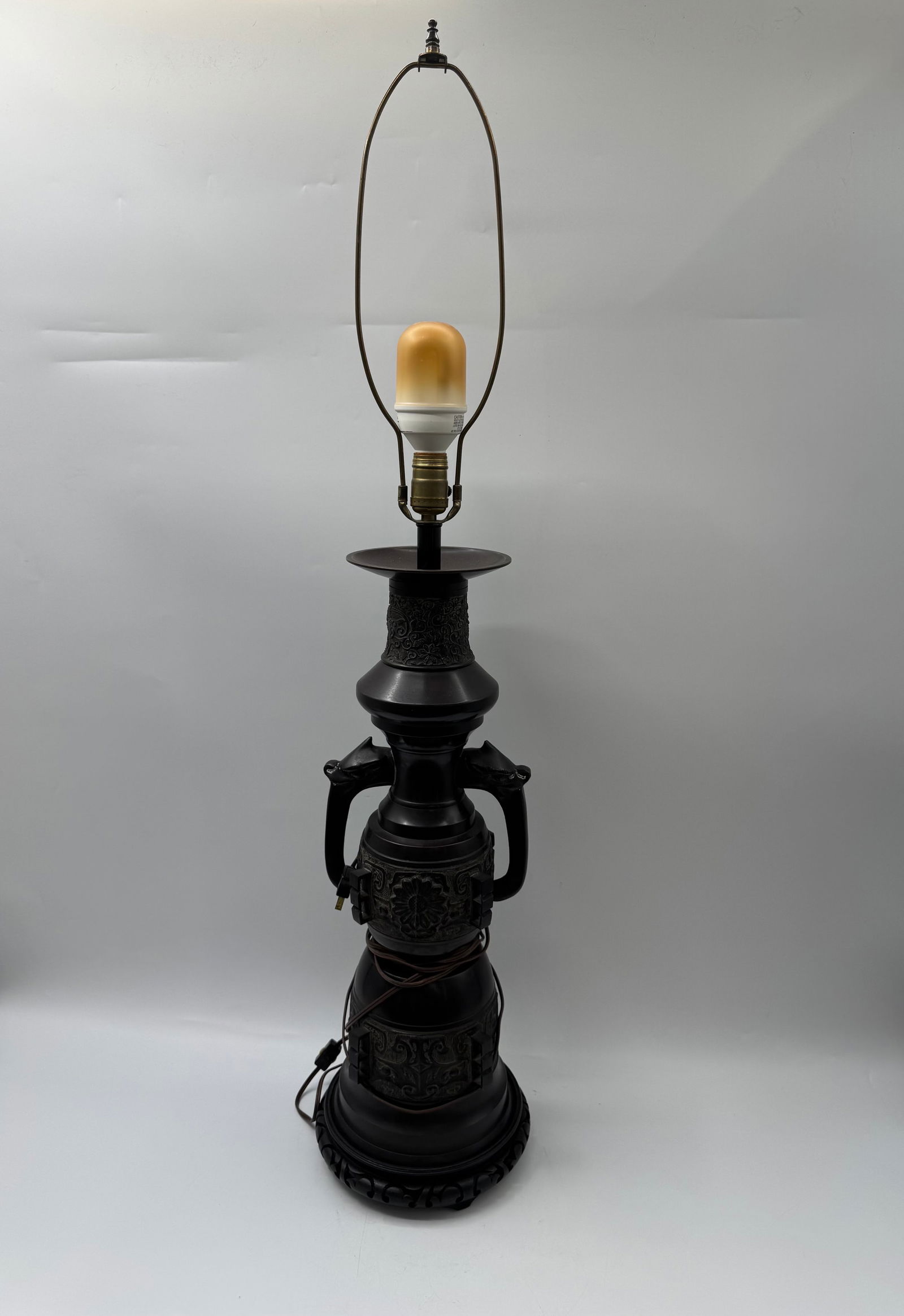 Vintage Metal Table Lamp with Handles (1 of 3)