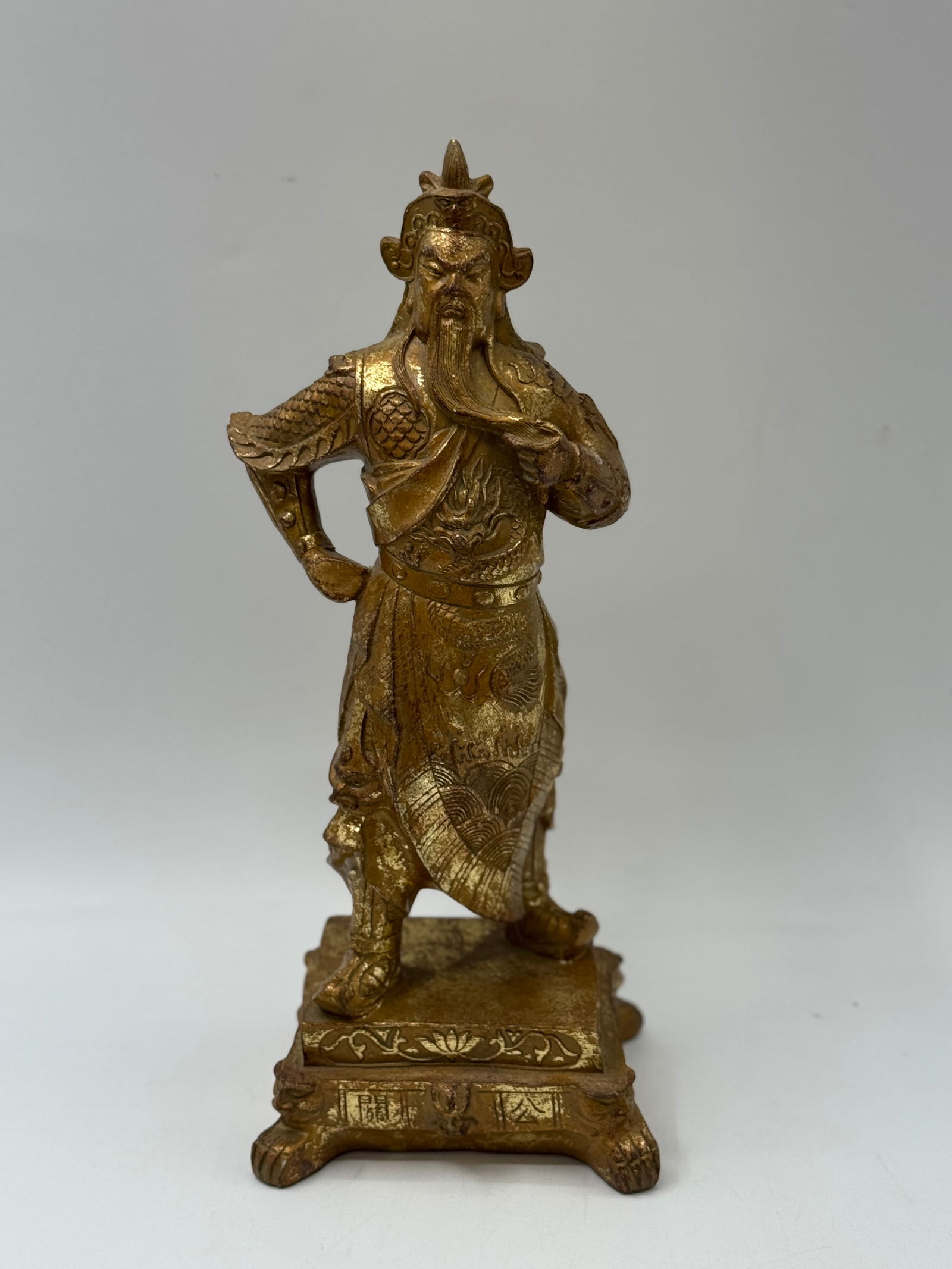 Gilt Bronze Figure of a Warrior, Likely Chinese (1 of 3)