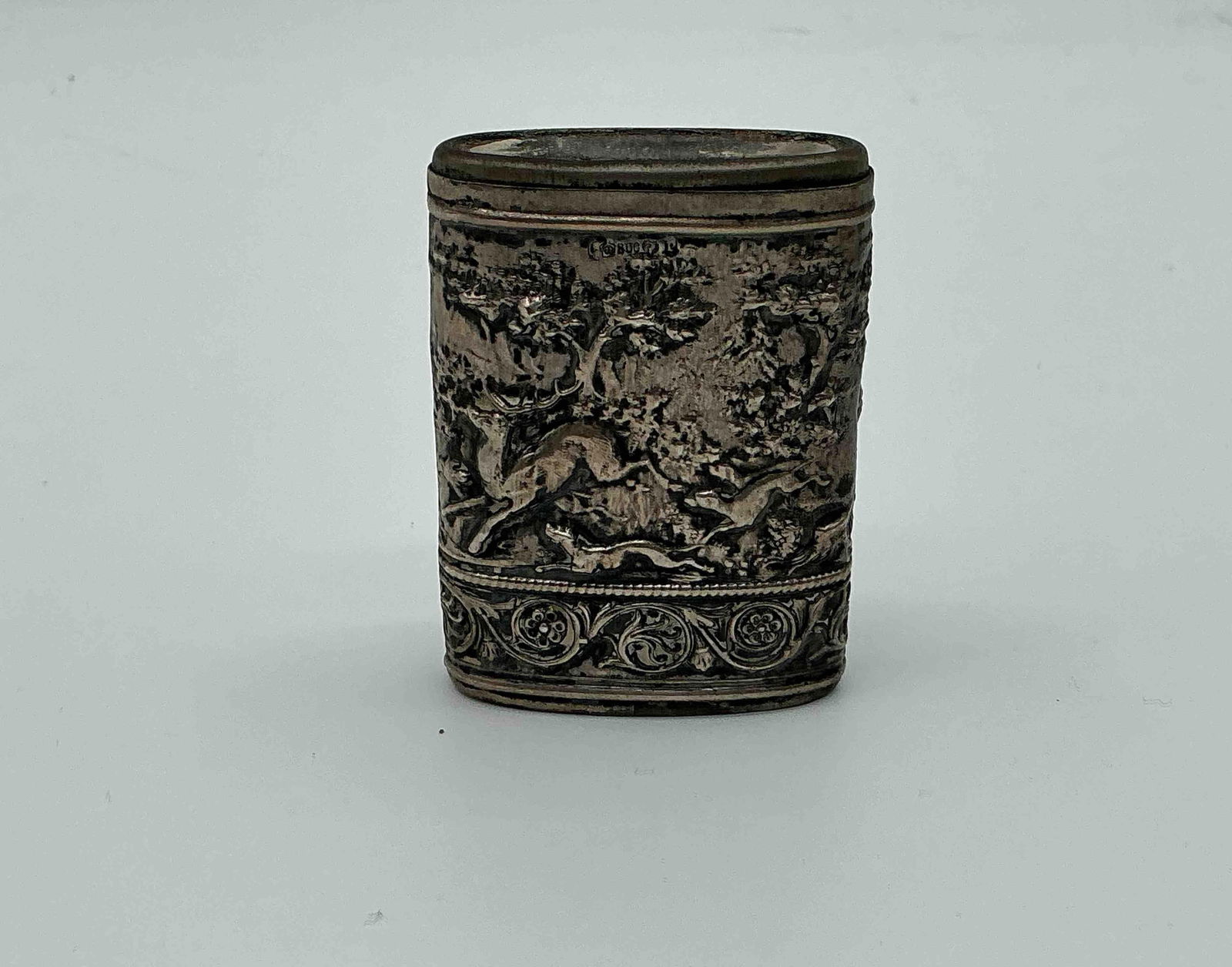 Chinese Silver Repousse Lidded Container - 3
