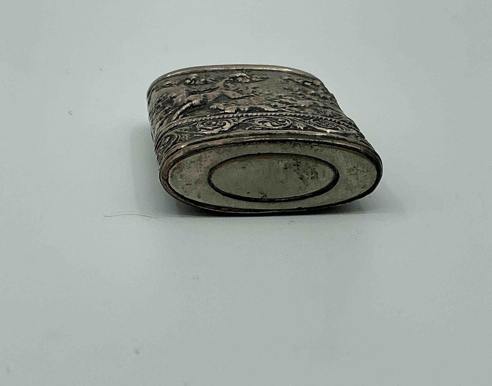 Chinese Silver Repousse Lidded Container - 6