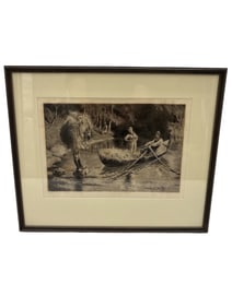 Too Late"Lithograph,  Hans Dahl, Norwegian