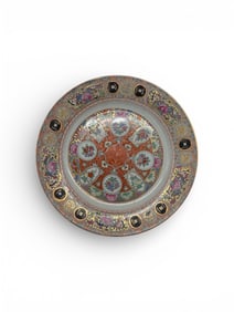 Chinese Export Famille Rose Medallion Porcelain Plate