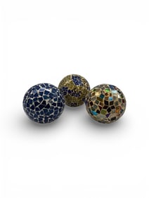 3 Decorative Mosiac Balls