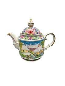 Sadler Bermuda Island Scenic Porcelain Teapot Made in England