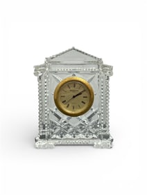 Small Waterford Crystal Mantel Clock with Quartz Movement