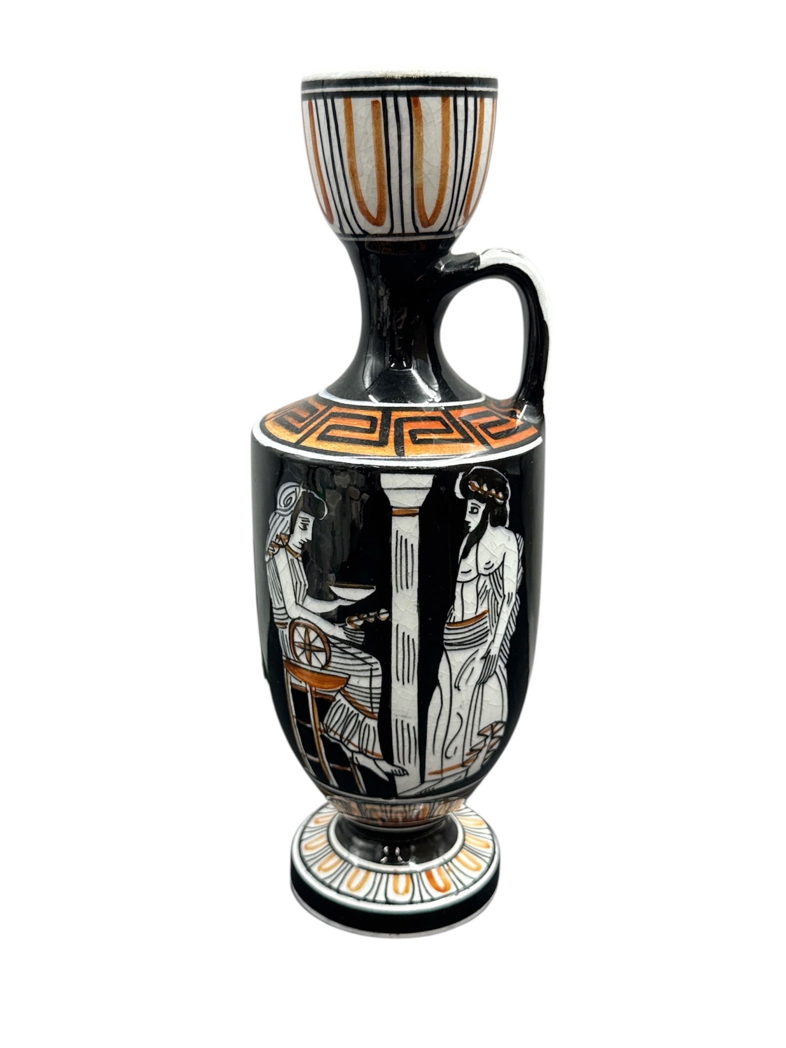 Greek Style Black Figure Decorative Vase Hand Painted in Greece (1 of 4)