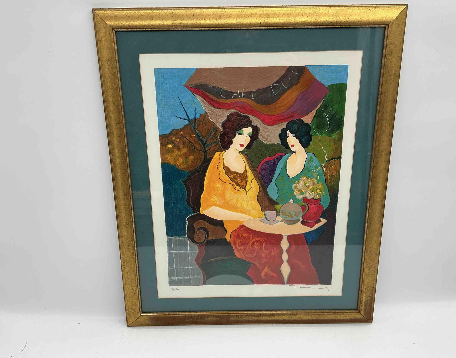 "Sunday Afternoon Right" by Itzchak Tarkay (Serbia, 1935-2012) Serigraph with Sales Receipt (1 of 4)