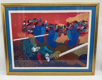 Trio by  Peter Nixon (England, b.1956) Acrylic on paper with Sales Receipt