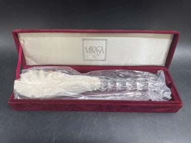 Mikasa Crystal Candle Holder in Original Box