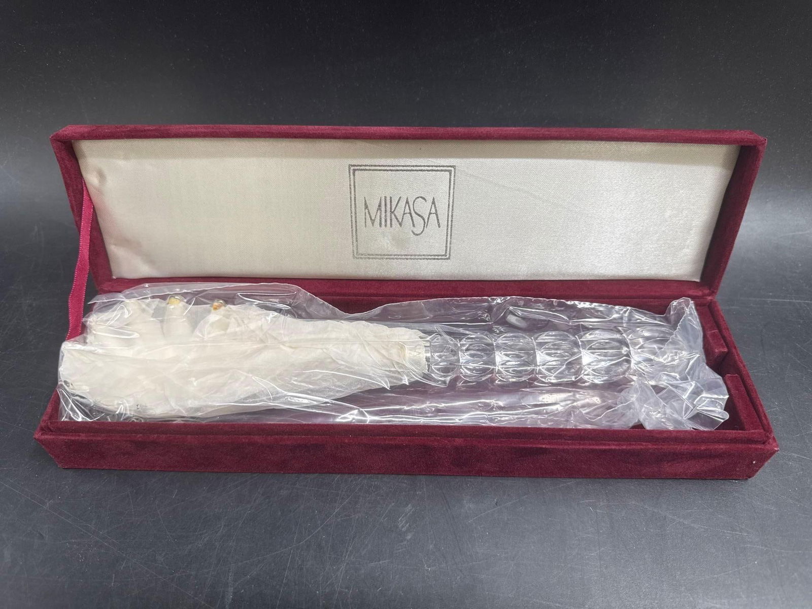 Mikasa Crystal Candle Holder in Original Box (1 of 4)