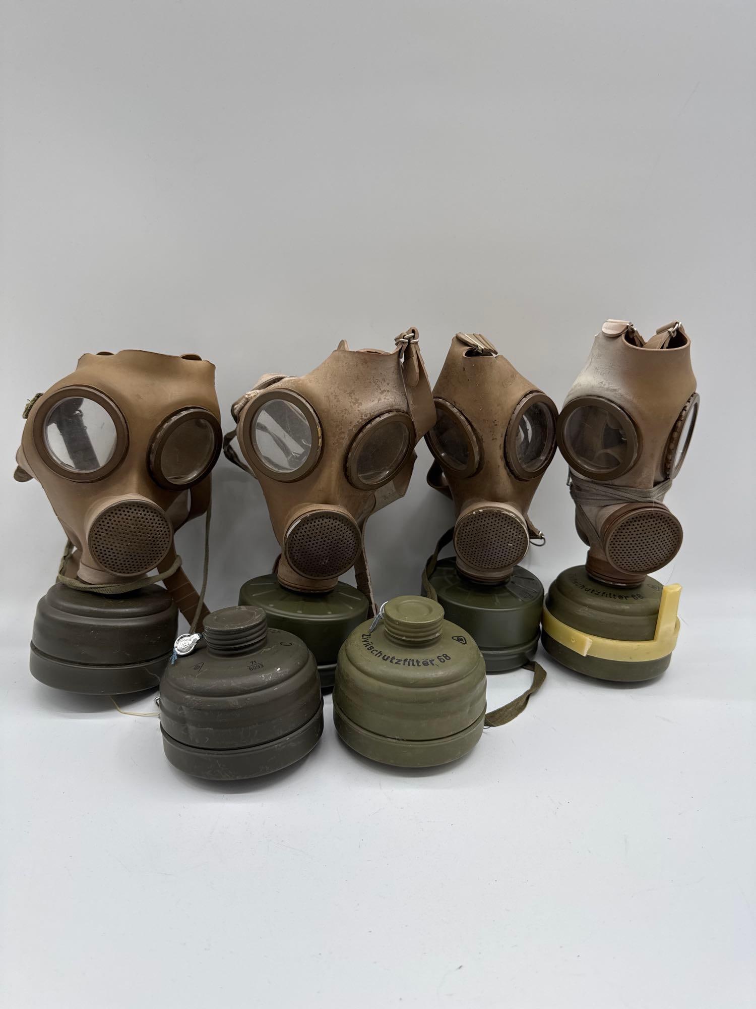 Lot of Vintage Military Gas Masks (1 of 3)