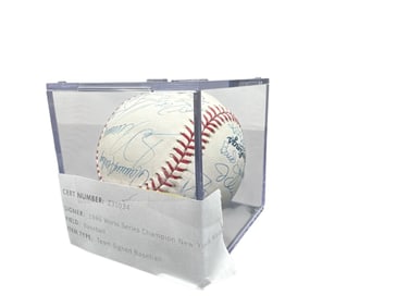 1986 World Series Champion New York Mets Team Signed Baseball with Certificate