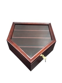Locking Wood and Glass Display Case
