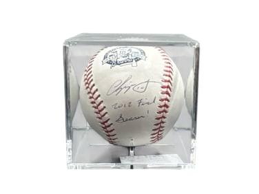 Chipper Jones Signed Official Major League Baseball with 2012 Final Season Inscription